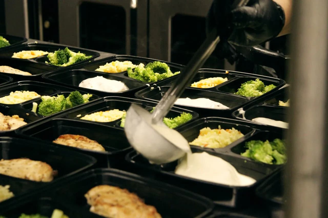 Boxed Lunches Being Made